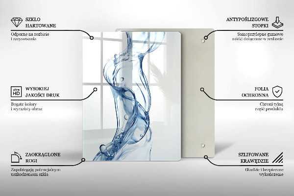 Skleněné krájecí prkénko Čistá voda