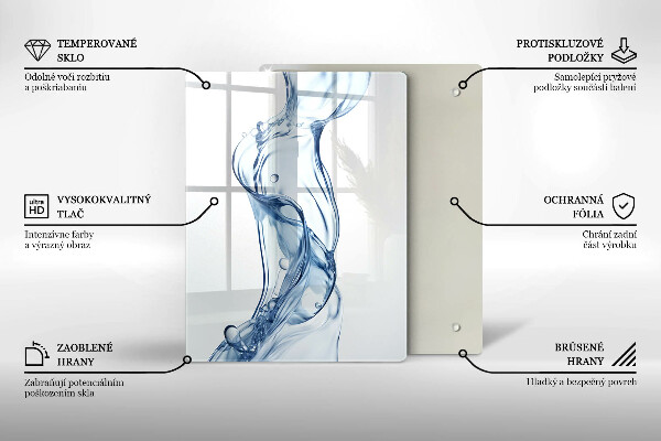 Skleněné krájecí prkénko Čistá voda