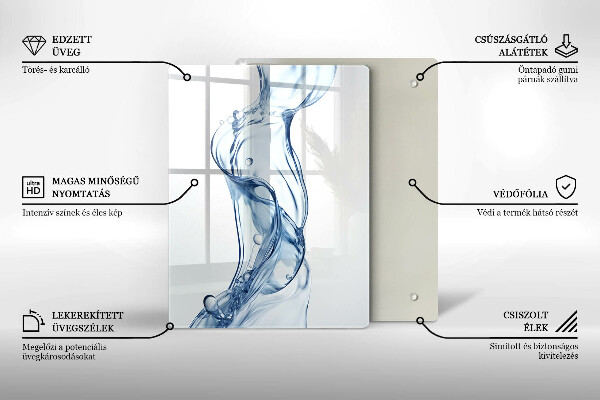 Skleněné krájecí prkénko Čistá voda