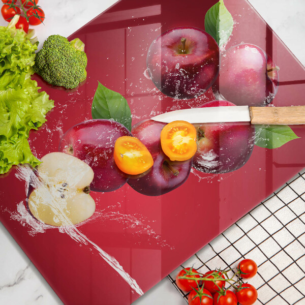 Skleněné krájecí prkénko Šťavnatá jablka ve vodě