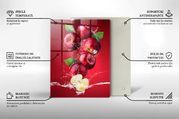 Skleněné krájecí prkénko Šťavnatá jablka ve vodě