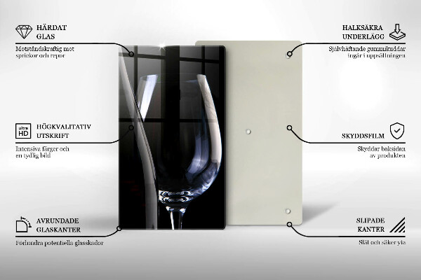 Skleněné krájecí prkénko Sklenice a láhev