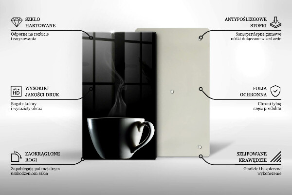 Skleněná krájecí deska Šálek čaje