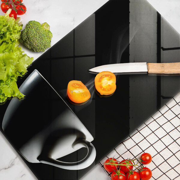 Skleněná krájecí deska Šálek čaje