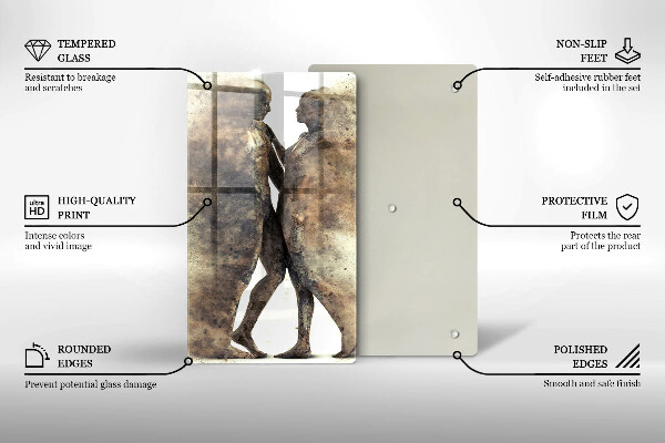 Skleněná krájecí deska Těla zamilovaných lidí