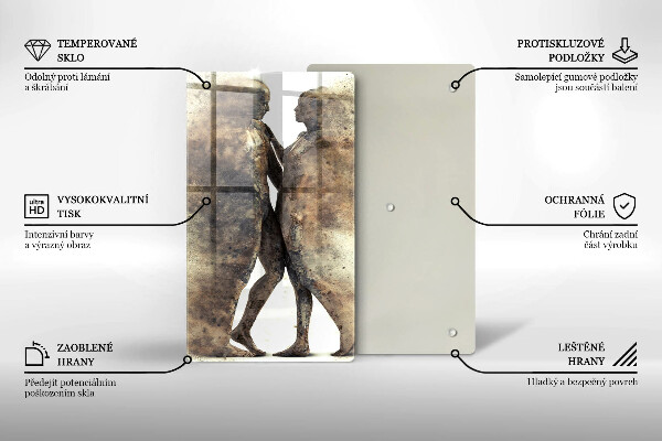 Skleněná krájecí deska Těla zamilovaných lidí