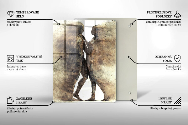 Skleněná krájecí deska Těla zamilovaných lidí