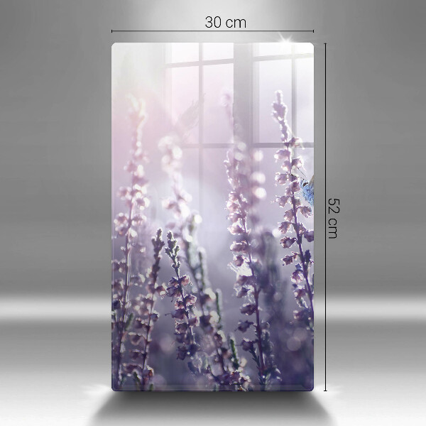 Skleněná krájecí deska Divoké květiny a motýl