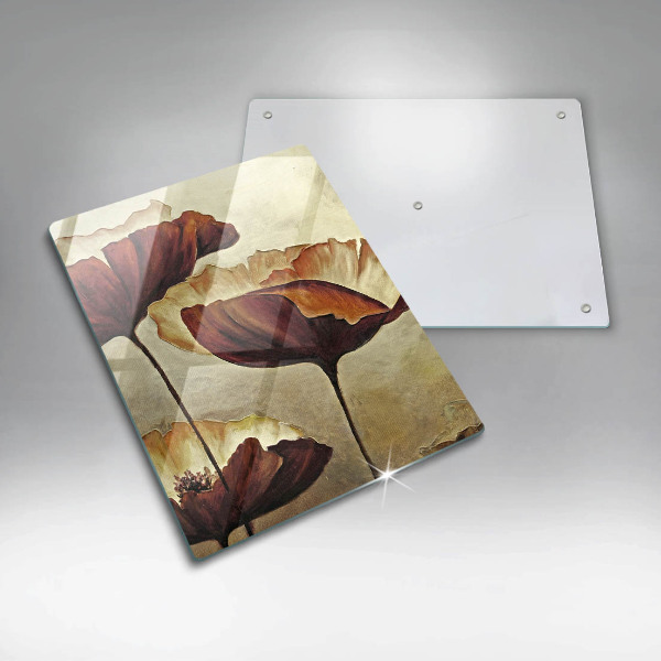 Skleněná krájecí deska Malované boho květiny