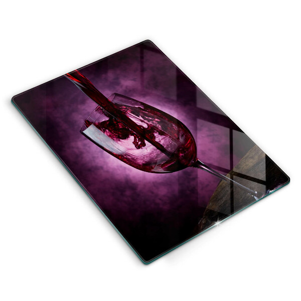 Skleněná krájecí deska Sklenice vína