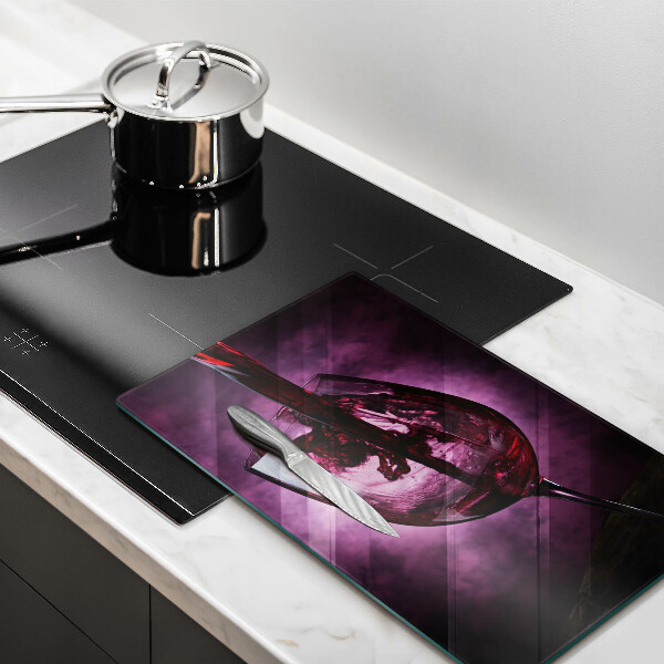 Skleněná krájecí deska Sklenice vína