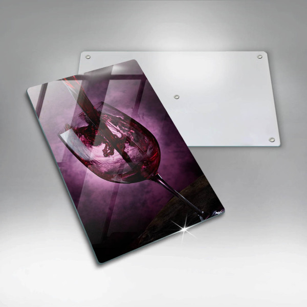 Skleněná krájecí deska Sklenice vína