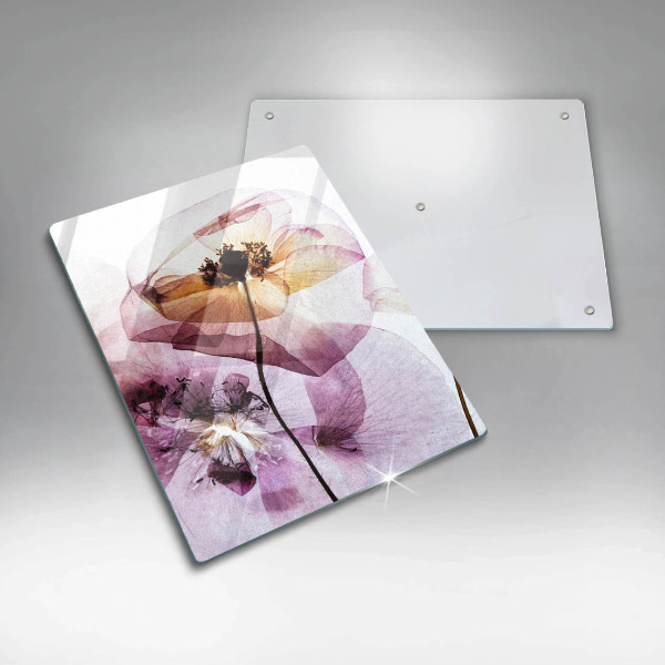 Skleněná krájecí deska Jemné květiny