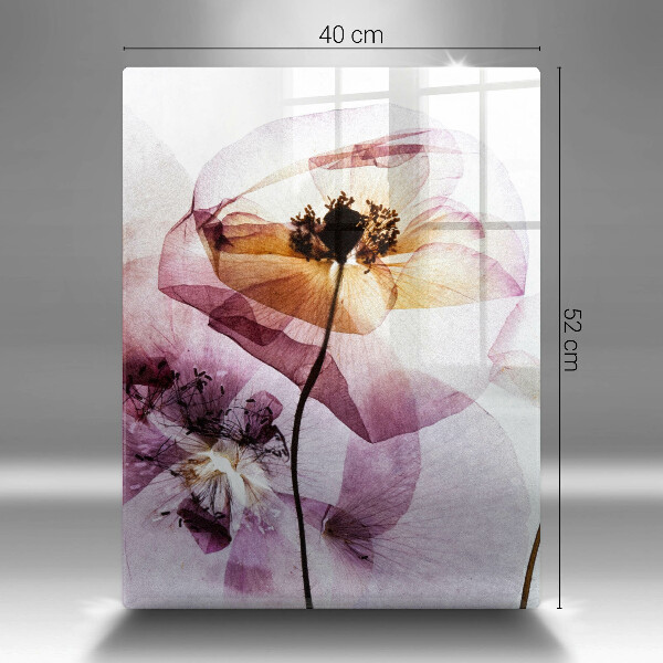 Skleněná krájecí deska Jemné květiny