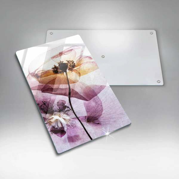 Skleněná krájecí deska Jemné květiny