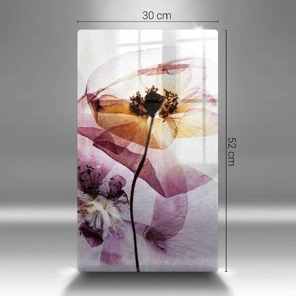 Skleněná krájecí deska Jemné květiny