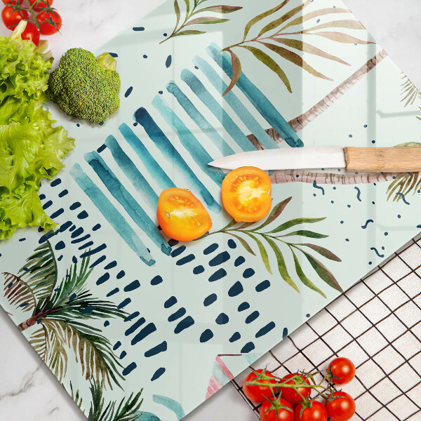 Skleněná krájecí deska Prázdninové ilustrace