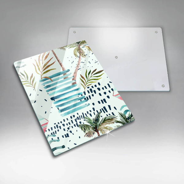 Skleněná krájecí deska Prázdninové ilustrace