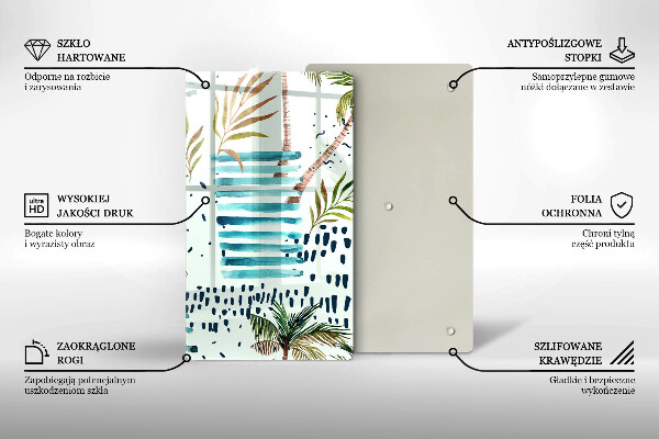 Skleněná krájecí deska Prázdninové ilustrace