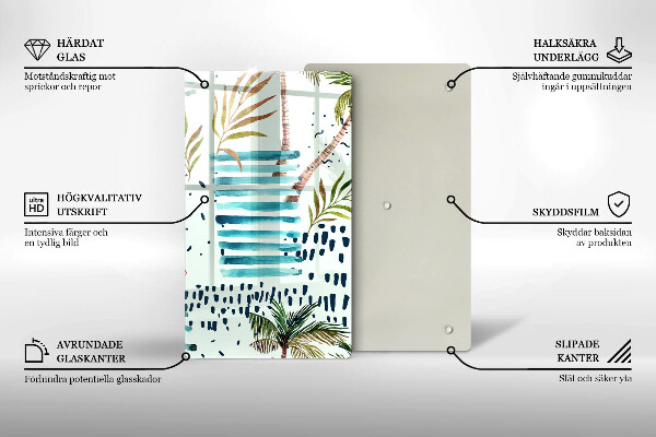 Skleněná krájecí deska Prázdninové ilustrace