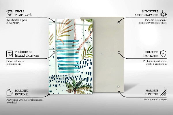 Skleněná krájecí deska Prázdninové ilustrace