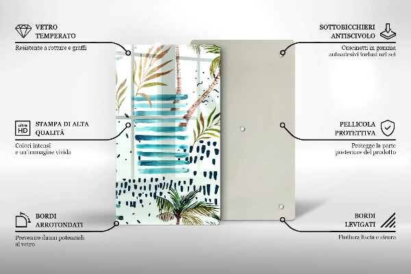 Skleněná krájecí deska Prázdninové ilustrace