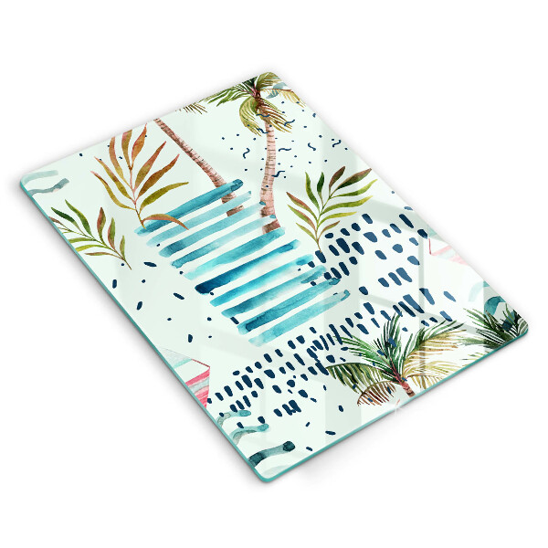 Skleněná krájecí deska Prázdninové ilustrace