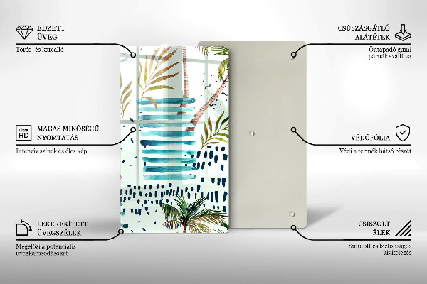 Skleněná krájecí deska Prázdninové ilustrace