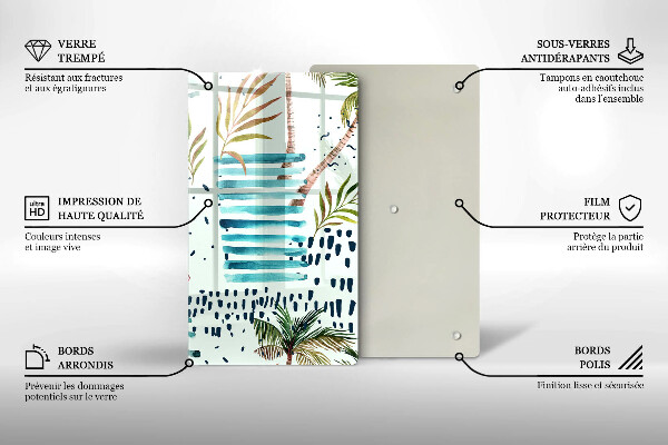 Skleněná krájecí deska Prázdninové ilustrace