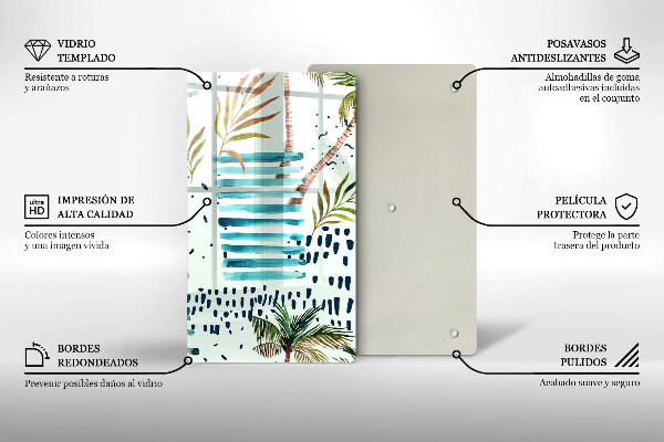 Skleněná krájecí deska Prázdninové ilustrace