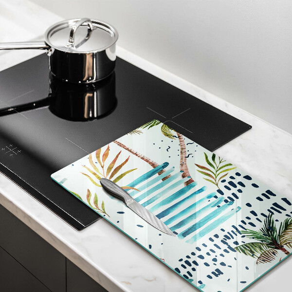 Skleněná krájecí deska Prázdninové ilustrace