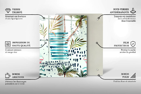 Skleněná krájecí deska Prázdninové ilustrace