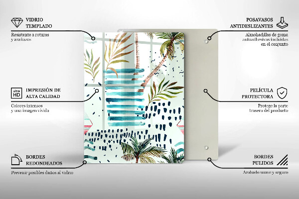 Skleněná krájecí deska Prázdninové ilustrace