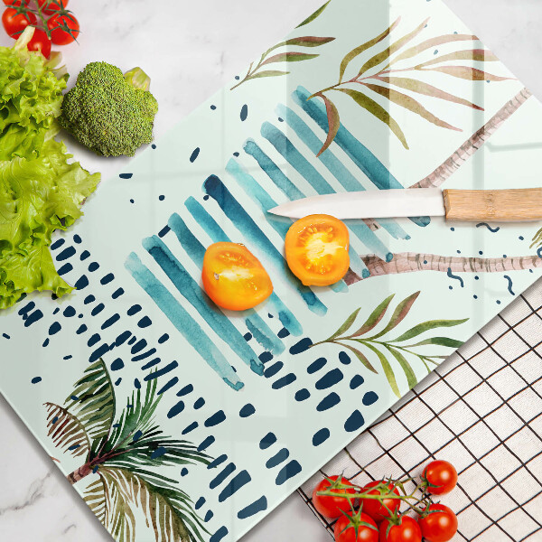 Skleněná krájecí deska Prázdninové ilustrace