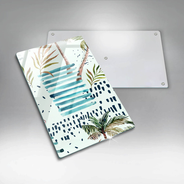 Skleněná krájecí deska Prázdninové ilustrace