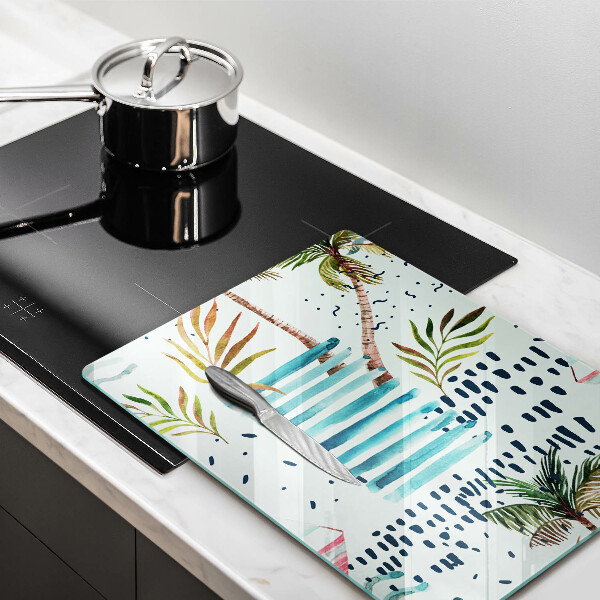 Skleněná krájecí deska Prázdninové ilustrace