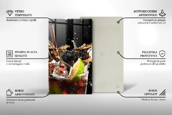 Skleněná krájecí deska Pijte s ledem