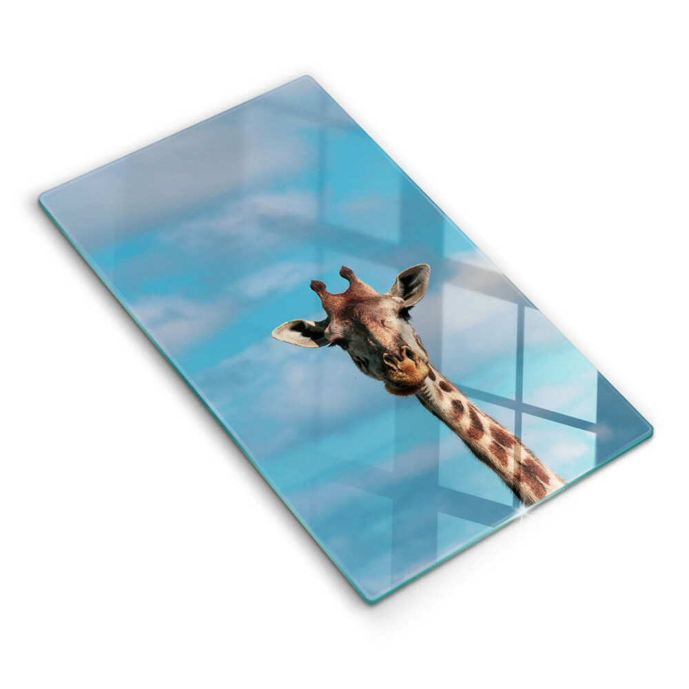 Skleněná krájecí deska Žirafa a nebe