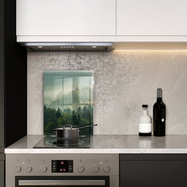 Skleněné krájecí prkénko Krajina Pohled na les