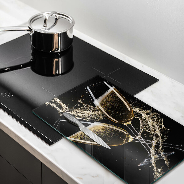 Skleněná krájecí deska Sklenice šampaňského