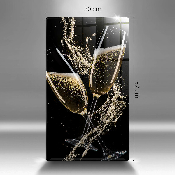 Skleněná krájecí deska Sklenice šampaňského