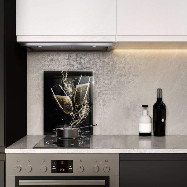 Skleněná krájecí deska Sklenice šampaňského