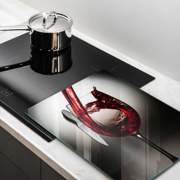 Skleněná krájecí deska Sklo a červené víno