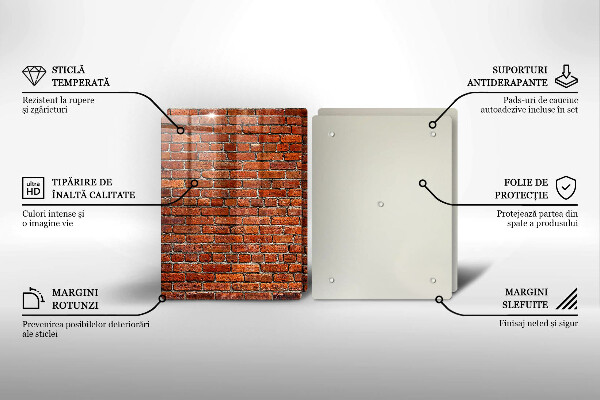 Skleněná krájecí deska Zeď z cihlové zdi