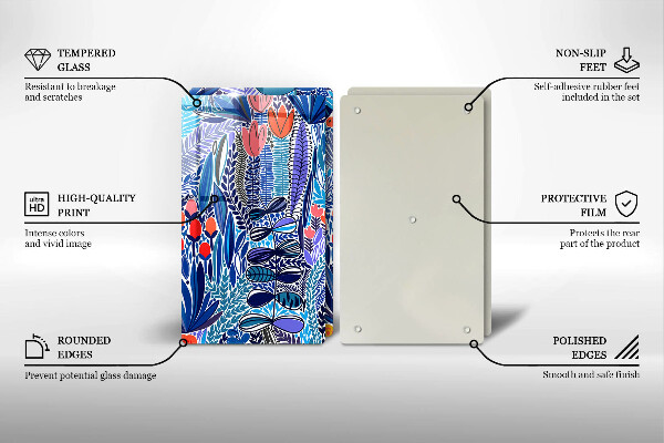 Skleněná krájecí deska Malovaná louka