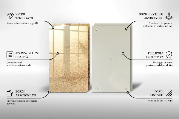 Skleněná krájecí deska Pláž písek dovolená