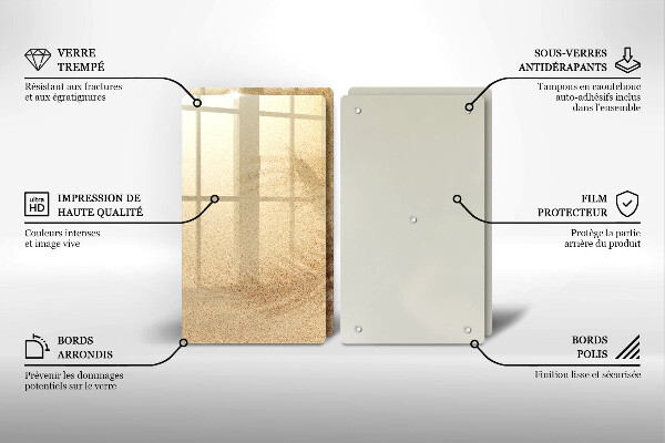 Skleněná krájecí deska Pláž písek dovolená