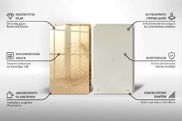 Skleněná krájecí deska Pláž písek dovolená