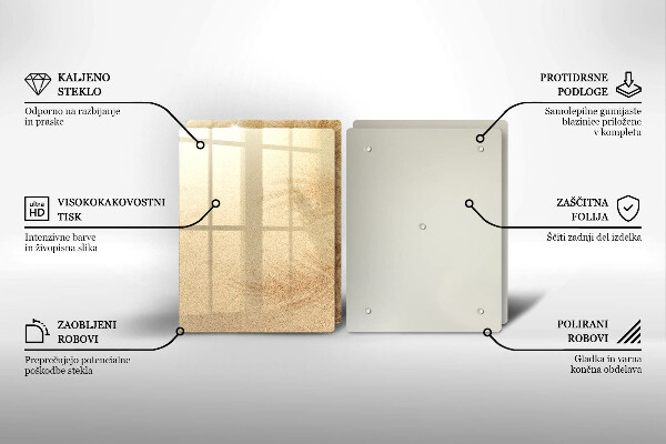 Skleněná krájecí deska Pláž písek dovolená