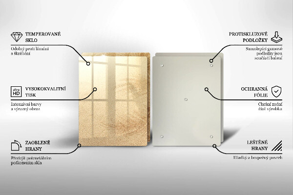 Skleněná krájecí deska Pláž písek dovolená